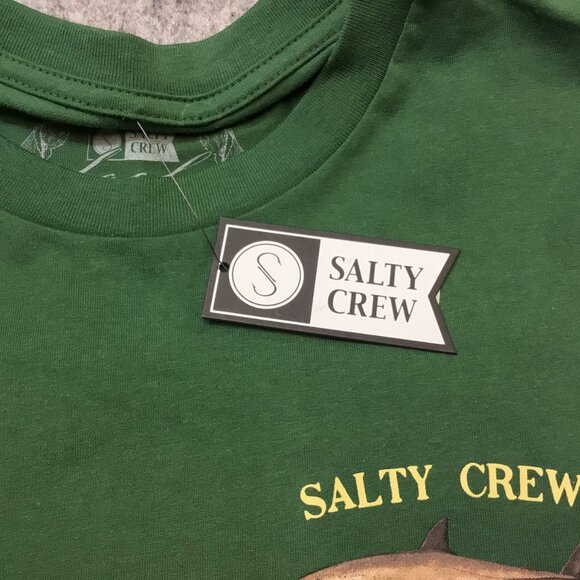 Salty Crew shirt Mens Large Green Amadeo Bachar Ahi Mount Double Sided T-shirt - Picture 10 of 12